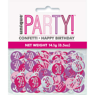 Konfetti - Streudeko - 30. Geburtstag - Rosa Mix - 14.1g