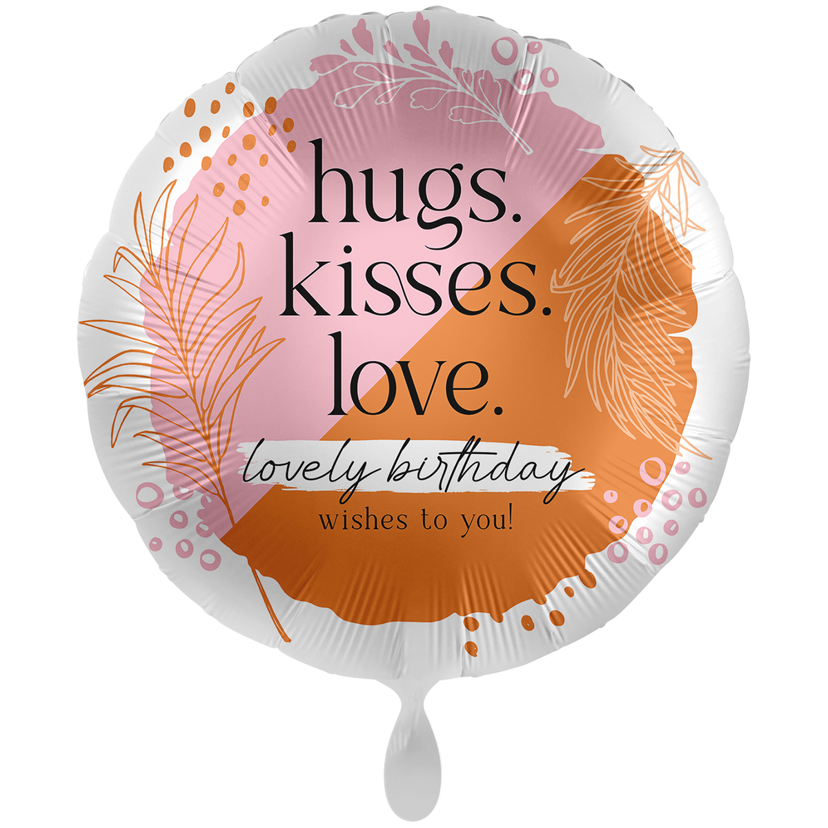 Folienballon XXL Lovely Birthday hugs kisses love 71 cm