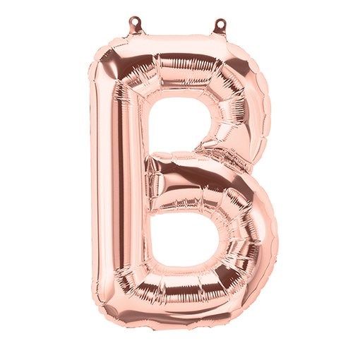 Folienballon Buchstabe B in Roségold, 86 cm