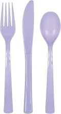 Besteck - Plastik - Set - Lila/ Flieder - 18 Stück
