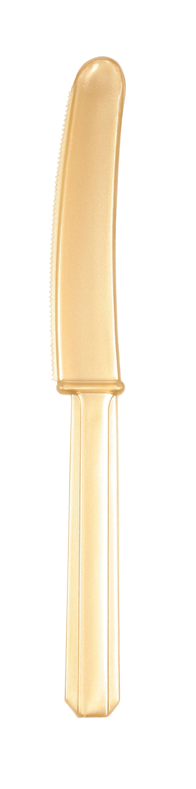 Besteck - Plastik - Messer - Gold - 10 Stück