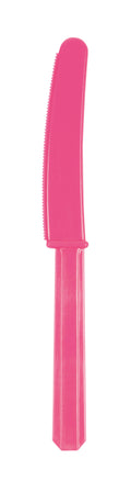 Cutlery – Plastic – Knives – Pink – 10 Pieces