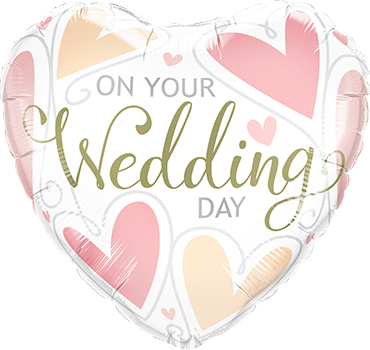 Folienballon - Hochzeit/Wedding - On your Wedding Day - Herz - 46cm