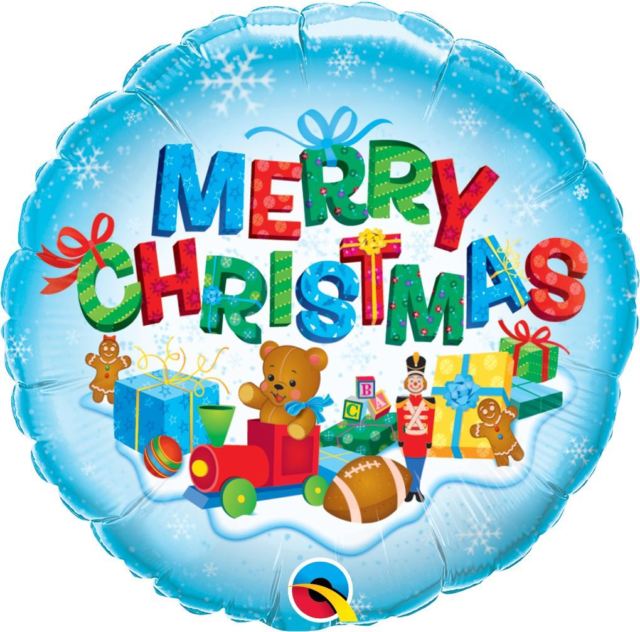 Folienballon - Weihnachten - Merry Christmas - Rund - 46cm