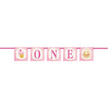 Banner/Garland – 1st Birthday – ONE – Pink – 1.21m
