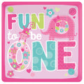 Teller - Papier - 1st Birthday/Erster Geburtstag - Fun to be One - Rosa - 26cm - 8 Stück