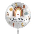 Folyo balon - Okula başlama - "Schulkind 1.2.3" (Almanca baskı: Okul çocuğu 1.2.3) - Ø 43cm