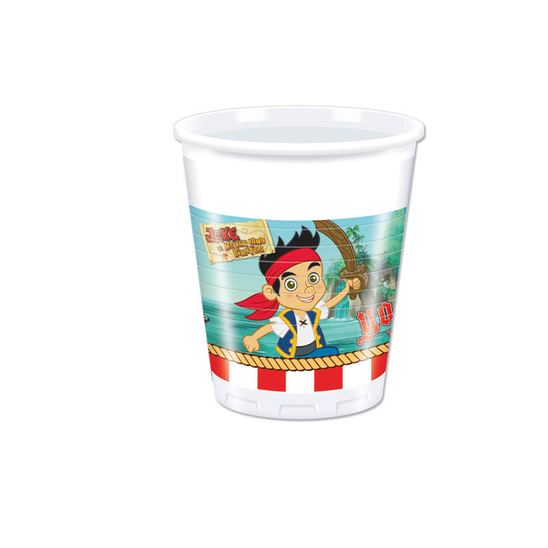 Becher - Plastik - Jake und die Nimmerlandpiraten - 200ml - 6 Stück
