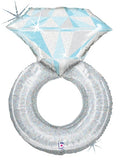 Folienballon - Hochzeit/Wedding - Diamantring - Holografisch - 79cm