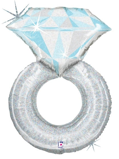 Folienballon - Hochzeit/Wedding - Diamantring - Holografisch - 79cm