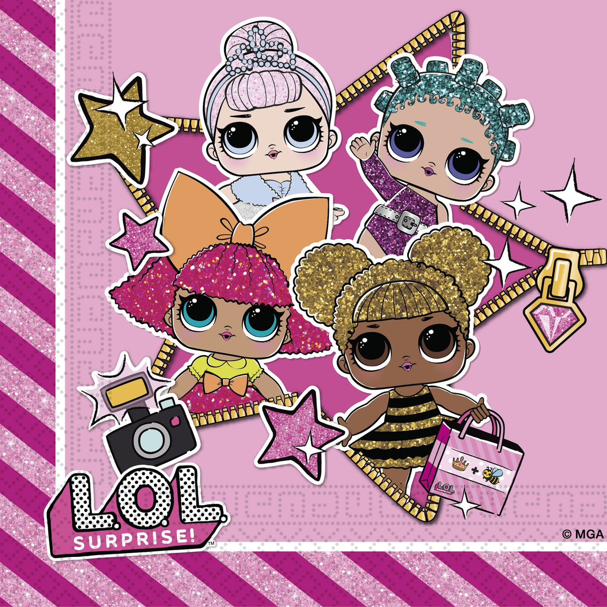 Servietten - LOL Surprise! - 33x33cm - 20 Stück