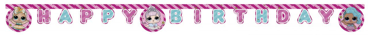 Banner Girlande LOL Surprise Happy Birthday 2m