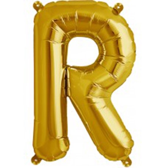 Folienballon Buchstabe R in Gold