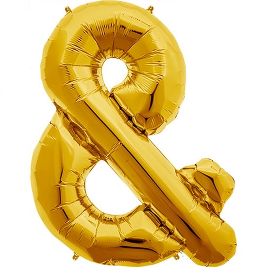 Folienballon Zeichen & in Gold, 41 cm