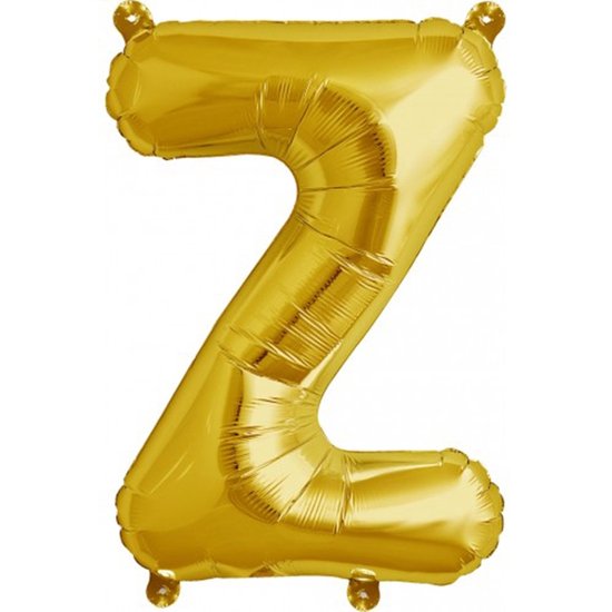 Folienballon Buchstabe Z in Gold, 41 cm