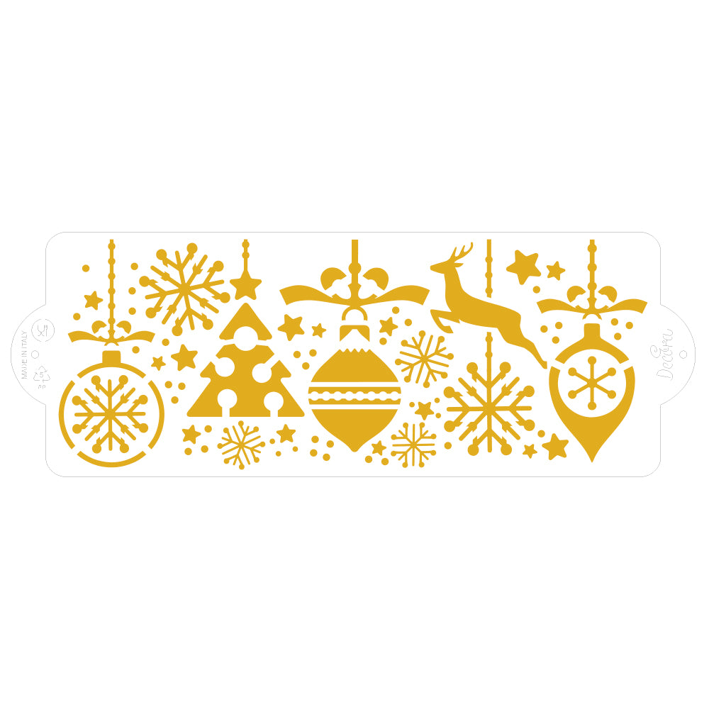 Schablone Weihnachtsschmuck, 10 x 28 cm