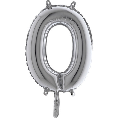 Folienballon Buchstabe O in Silber