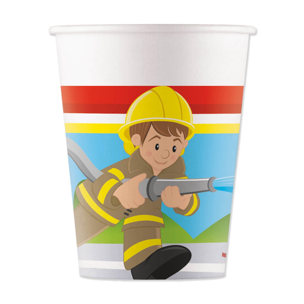 Becher - Papier - Feuerwehr - 200ml - 8 Stück