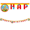 Banner/Girlande - Feuerwehr - Happy Birthday - 1.9m