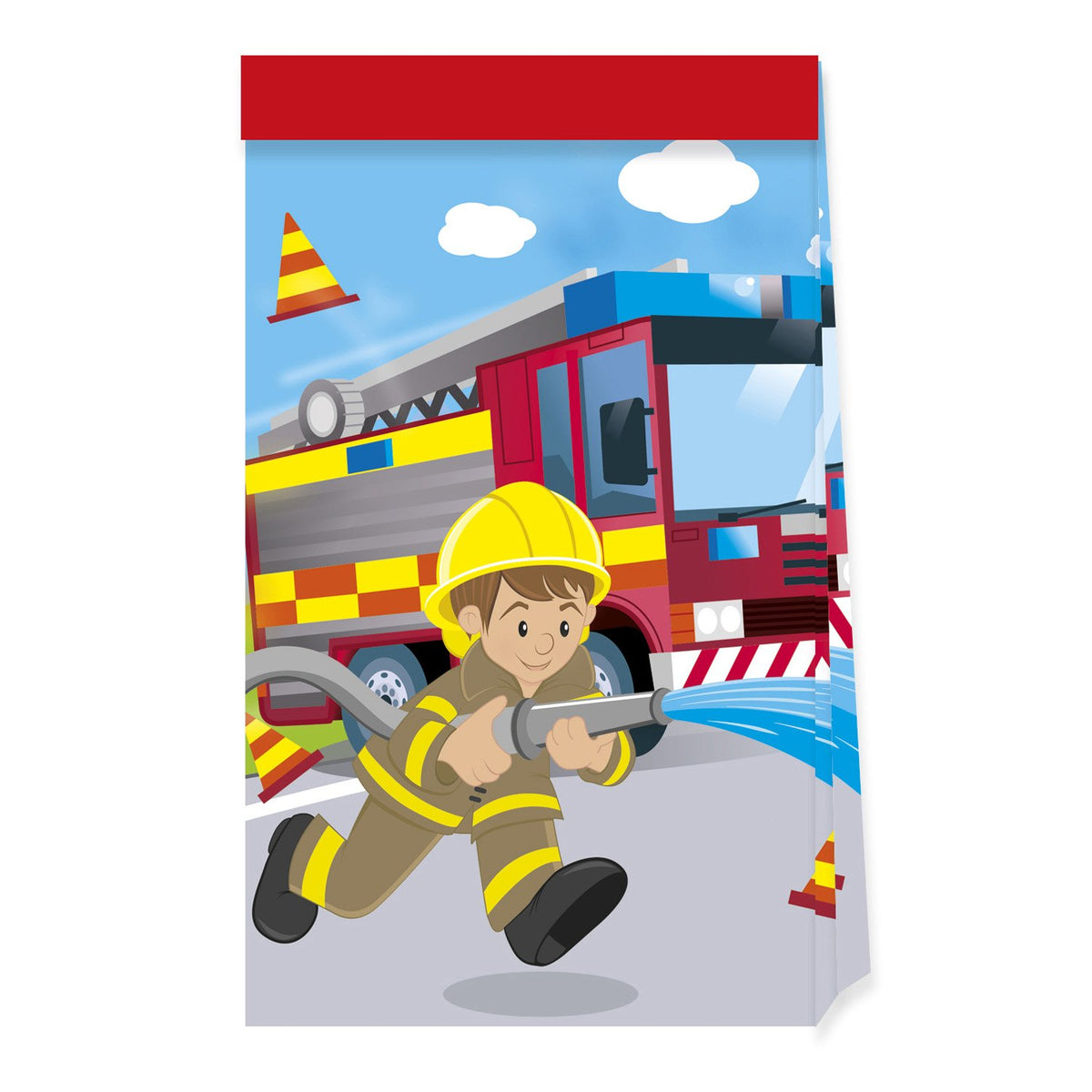 Partytüten - Papier - Feuerwehr - 4 Stück