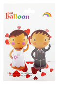 Folienballon Minishape - Brautpaar - höhe pro Ballon ca.43cm
