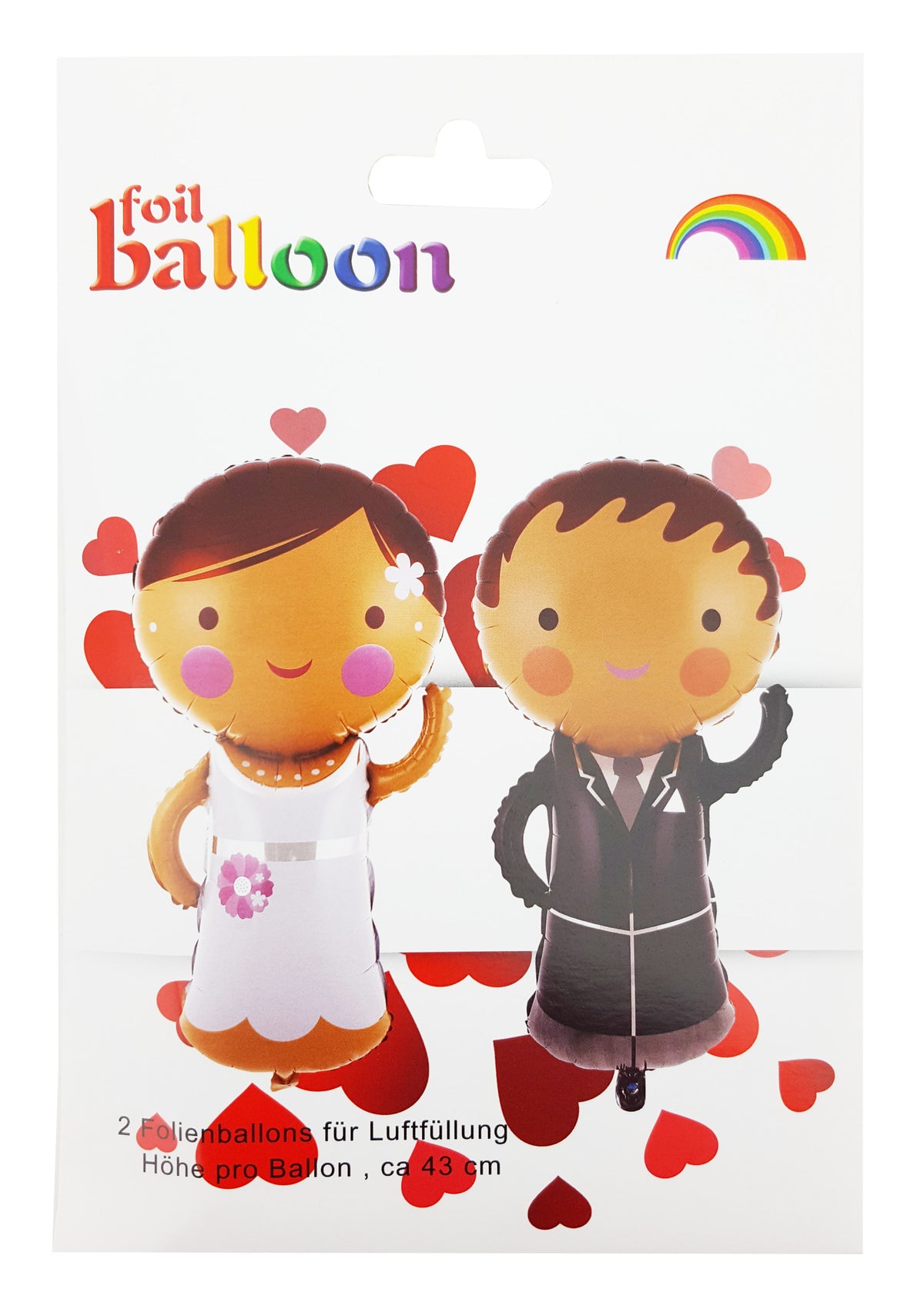 Folienballon Minishape - Brautpaar - höhe pro Ballon ca.43cm