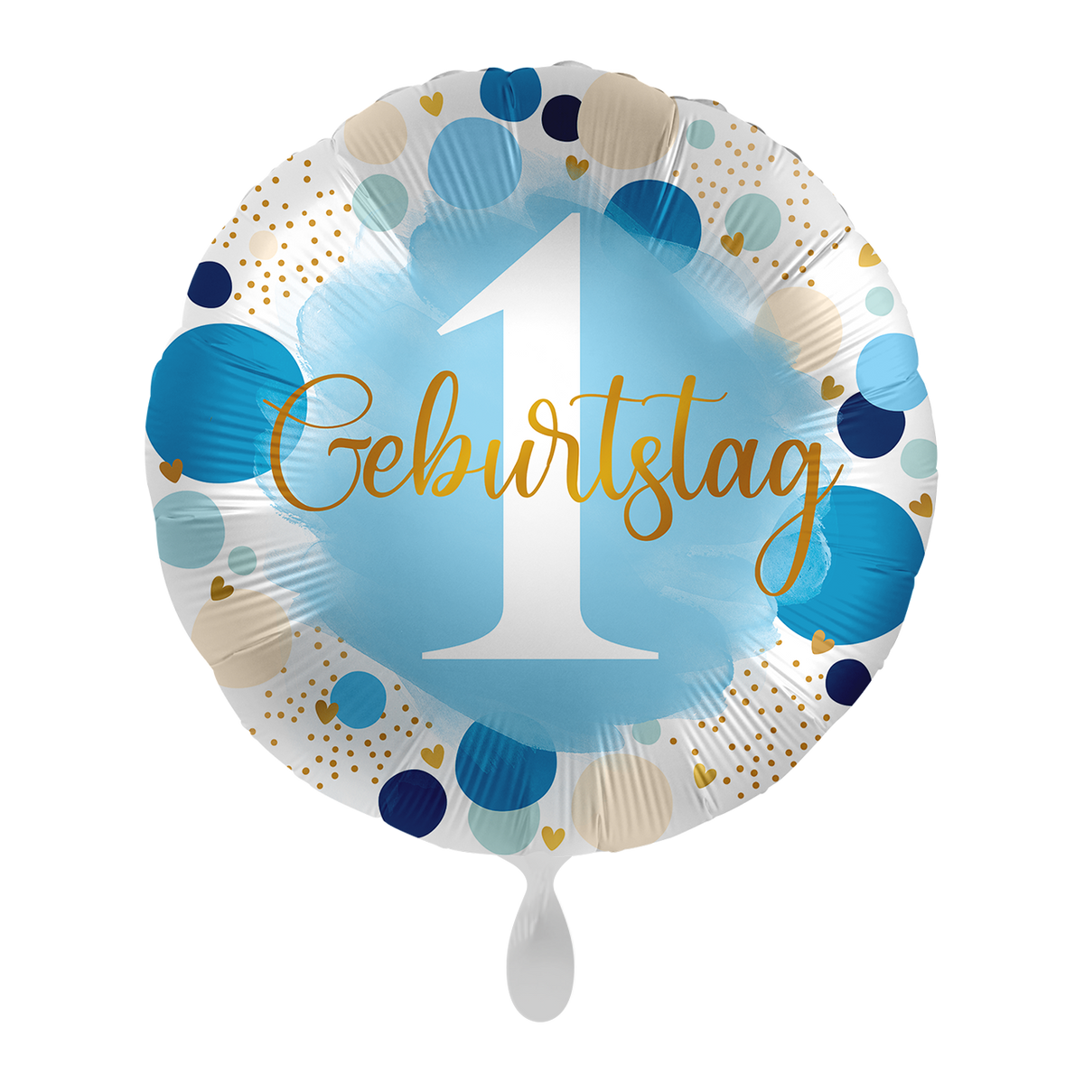 Folienballon - 1st Birthday/Erster Geburtstag- blau-Ø 43cm