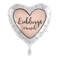 Folienballon-Herz-Lieblingsmensch-Ø 43cm