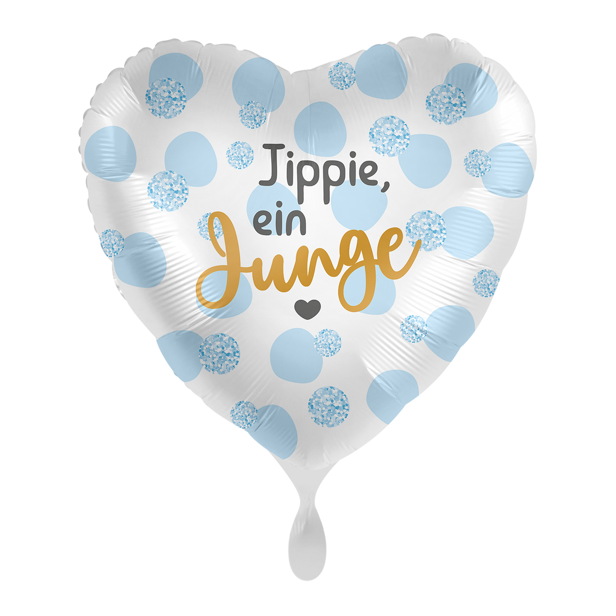Folienballon-Herz-Jippie. ein Junge -Ø 43cm