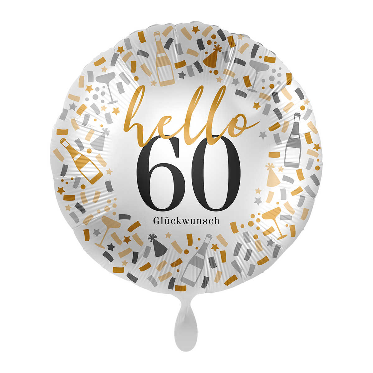 Folienballon- hello60 Glückwunsch-Ø 43cm