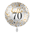 Folienballon- hello70 Glückwunsch-Ø 43cm