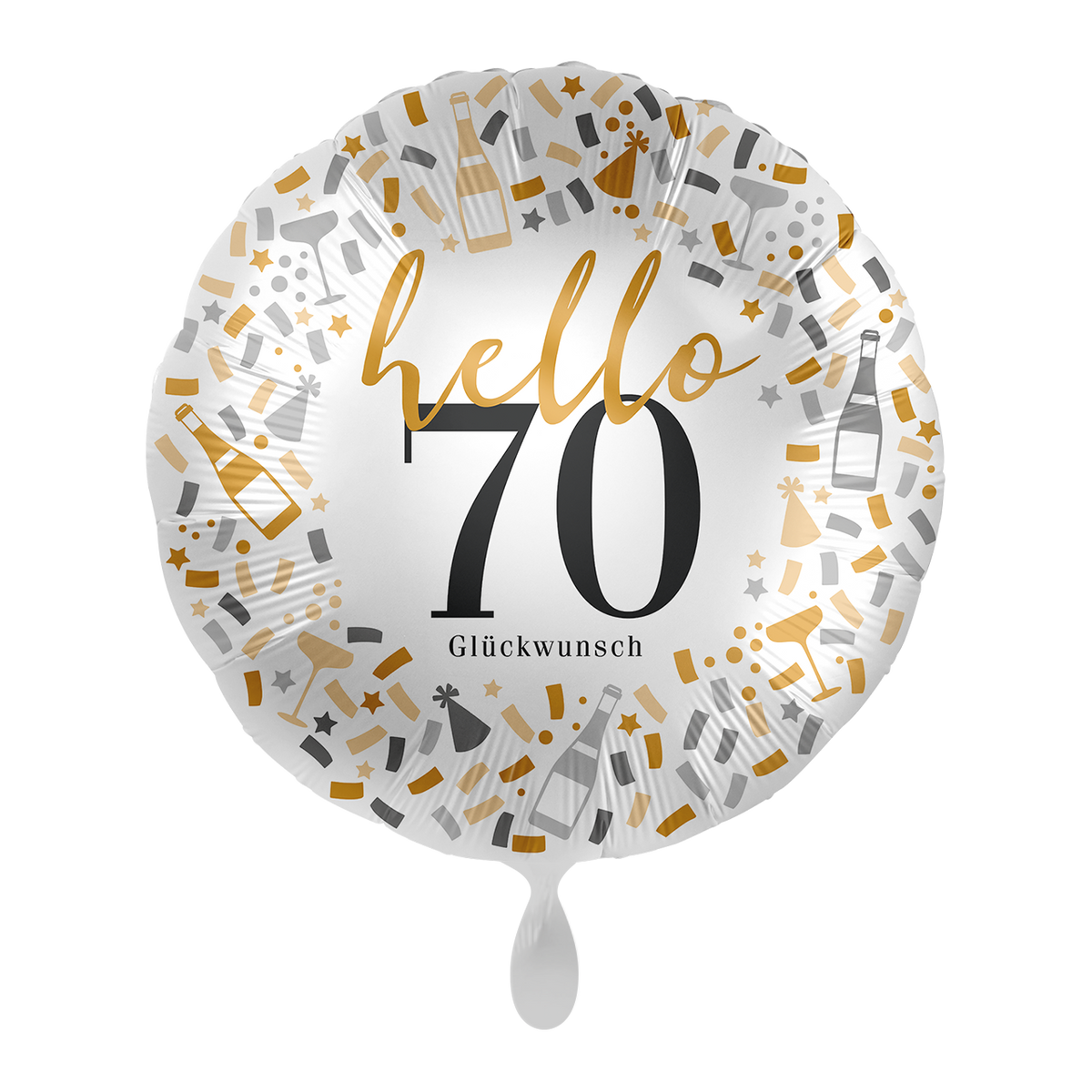 Folienballon- hello70 Glückwunsch-Ø 43cm