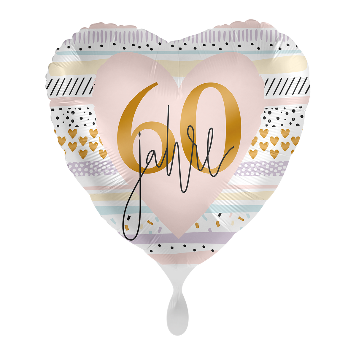 Folienballon- Herz-60 jahre-Ø 43cm