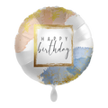 Folienballon-HAPPY birthday- Gold gemustert-Ø 43cm