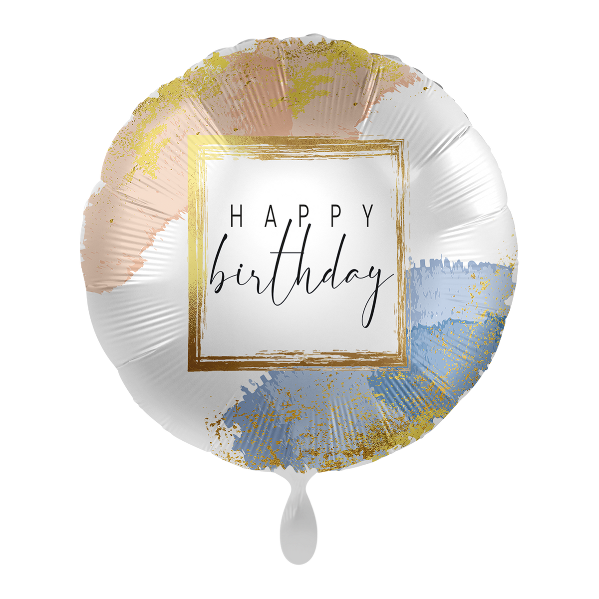Folienballon-HAPPY birthday- Gold gemustert-Ø 43cm