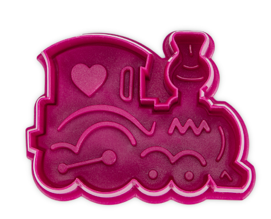 Ausstecher Lokomotive mit Auswurf, Kunststoff, 6 cm