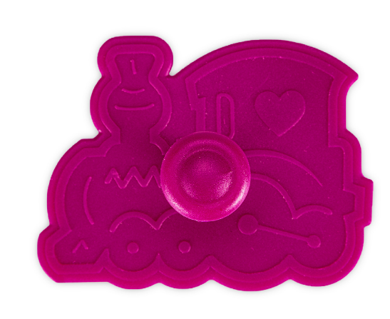 Cookie Cutter Steam Train with Plunger, Plastic, 6 cm