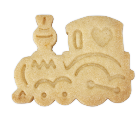 Cookie Cutter Steam Train with Plunger, Plastic, 6 cm