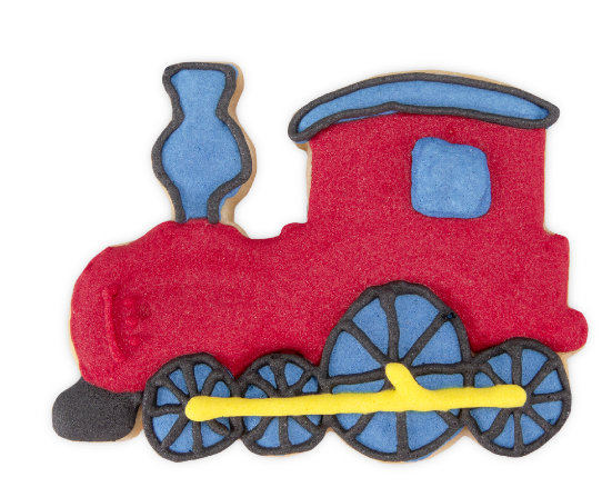 Cookie Cutter Steam Train with Plunger, Plastic, 6 cm