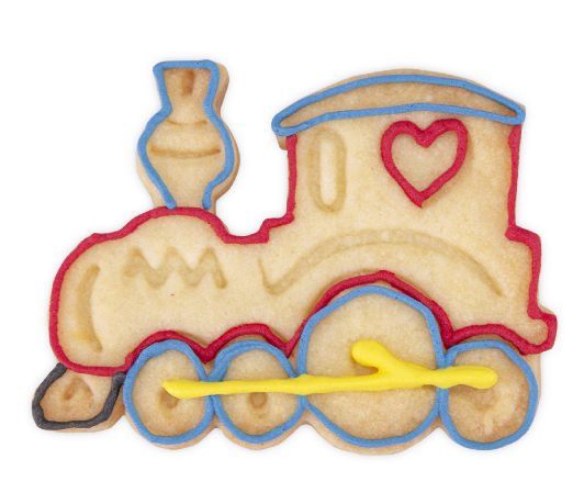 Cookie Cutter Steam Train with Plunger, Plastic, 6 cm