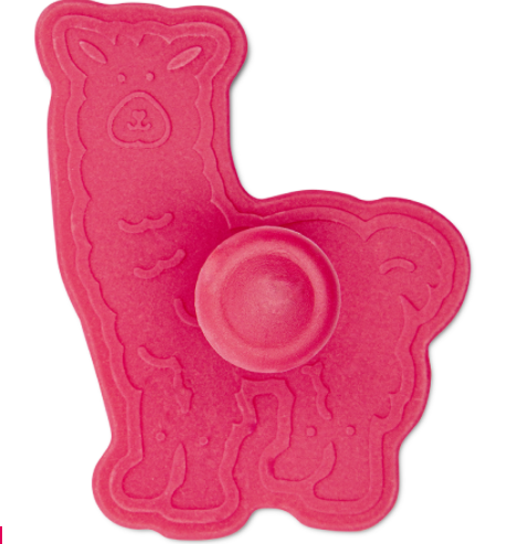Ausstecher Lama mit Auswurf, Kunststoff, 7 cm