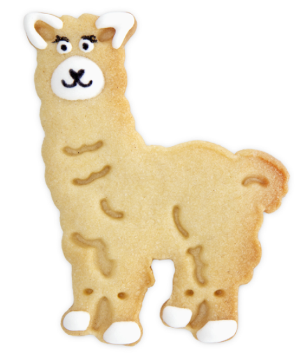 Ausstecher Lama mit Auswurf, Kunststoff, 7 cm