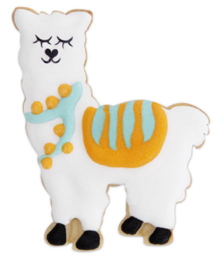 İticili lama kurabiye kalıbı, plastik, 7 cm