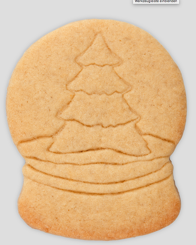 Ausstecher Schneekugel mit Tannenbaum, Edelstahl, 8 cm