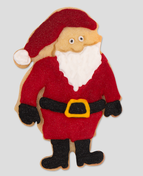 Noel Baba kurabiye kalıbı, paslanmaz çelik, 9 cm