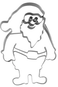 Noel Baba kurabiye kalıbı, paslanmaz çelik, 9 cm