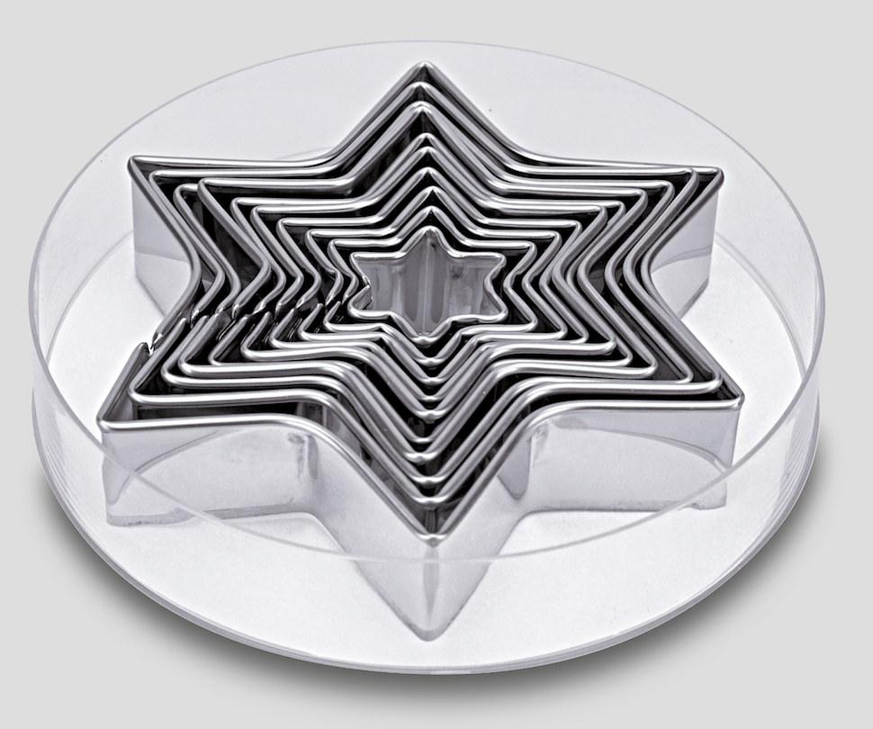 Cookie Cutter Set Stars, Stainless Steel, 10 Pieces, 3 to 12 cm