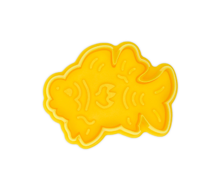 Ausstecher Fisch mit Auswurf, Kunststoff, 6,5 cm