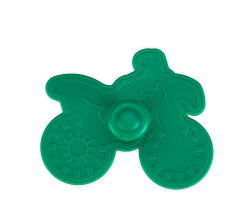Cookie Cutter Motorbike with Plunger, Plastic, 8 cm