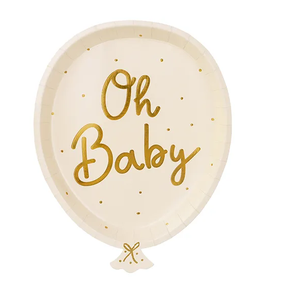 Тарелки - бумага - Oh Baby - 17.5x22 см - 6 шт.